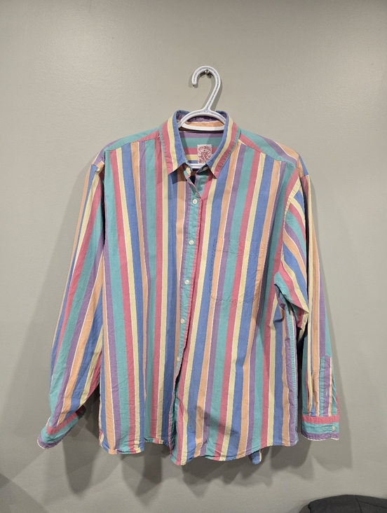 Brooks Brothers Tops - Brooks Brothers Top Vintage Retro Rainbow Pride Kawaii Button Up Stripe Medium